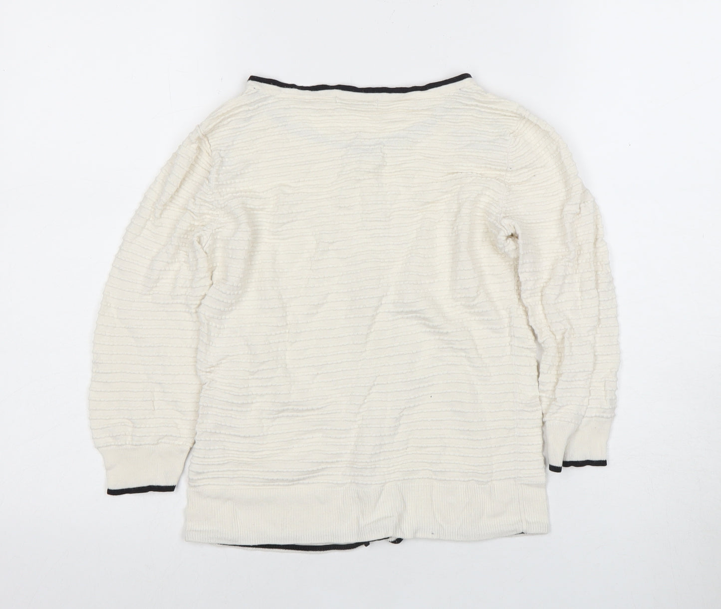 H&M Women's Ivory Button Cardigan, Size S