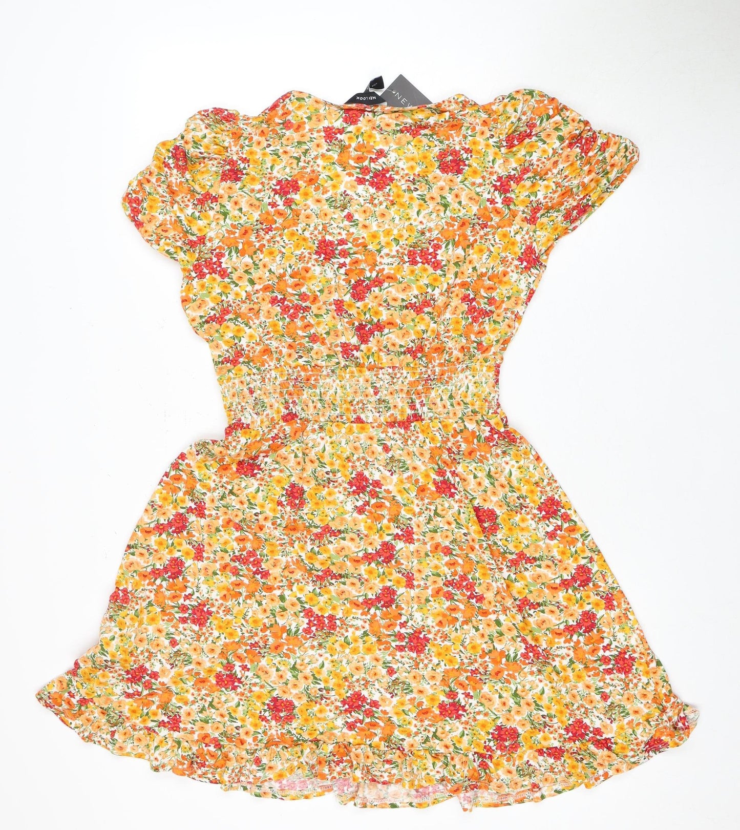 New Look Women's Floral Multicoloured Dress Size 12