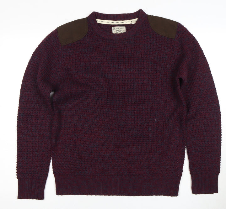 Brave Soul Men's Multicoloured S Pullover Jumper