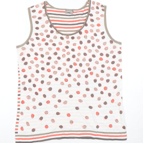 Gelco Women's Multicoloured Polka Dot Tank, Size 12