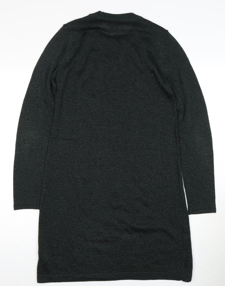Topshop Women Green Knit Pullover Dress Size 10