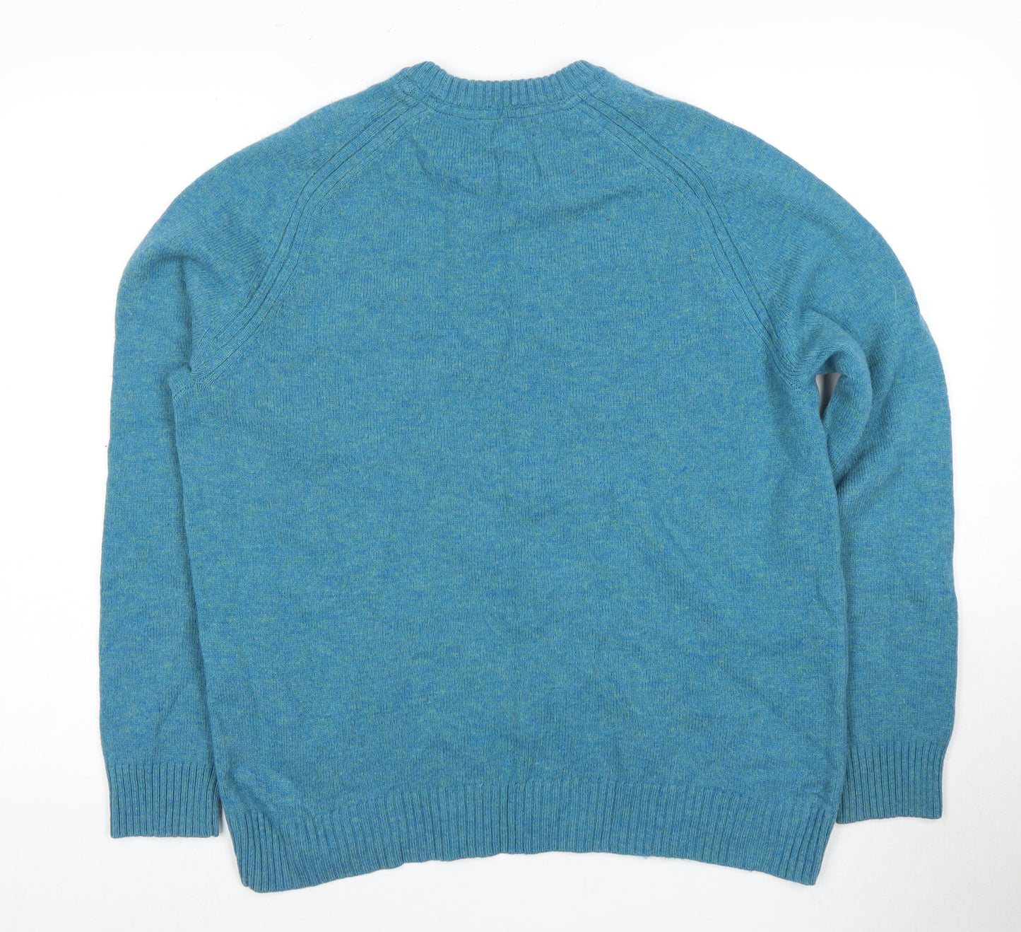 Lands' End Men's Blue XL Lambswool Pullover Jumper