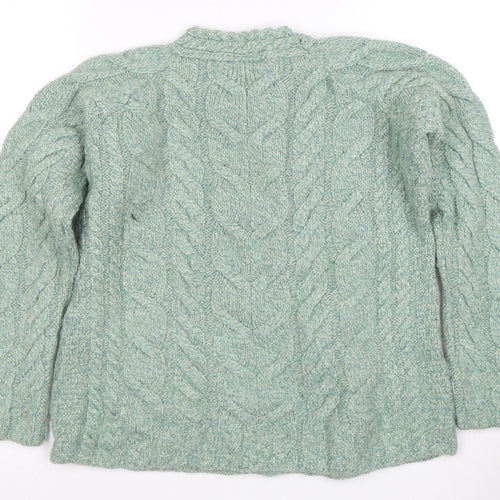 Aran Women’s Cable-Knit Green Jumper, Size S