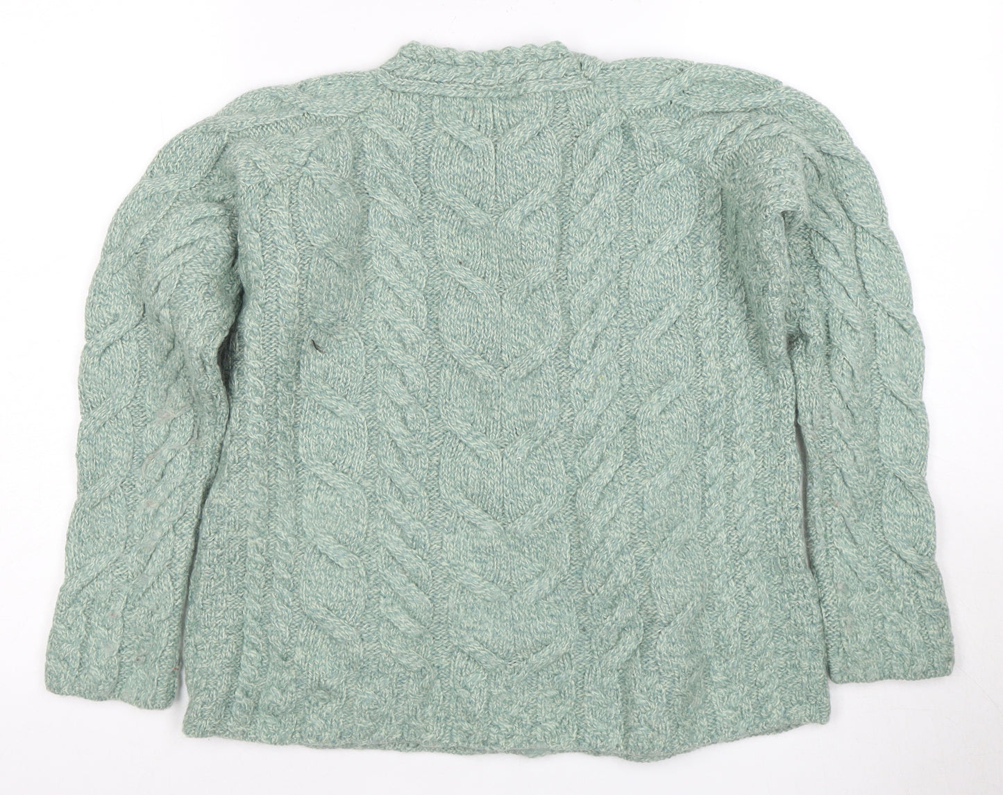 Aran Women’s Cable-Knit Green Jumper, Size S