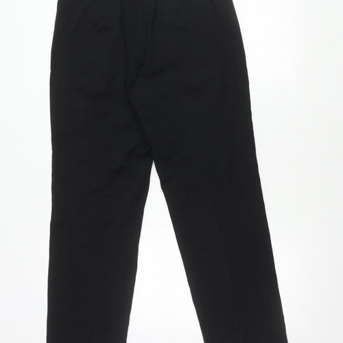 M&S Women’s Black Straight High Rise Trousers - Size 12
