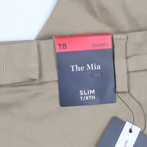 Marks and Spencer Women's Brown Slim Trousers, Size 18