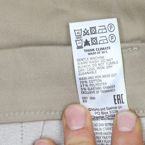 Marks and Spencer Women's Brown Slim Trousers, Size 18