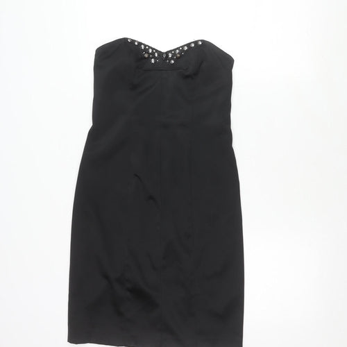 River Island Women's Black Strapless Dress Size 10
