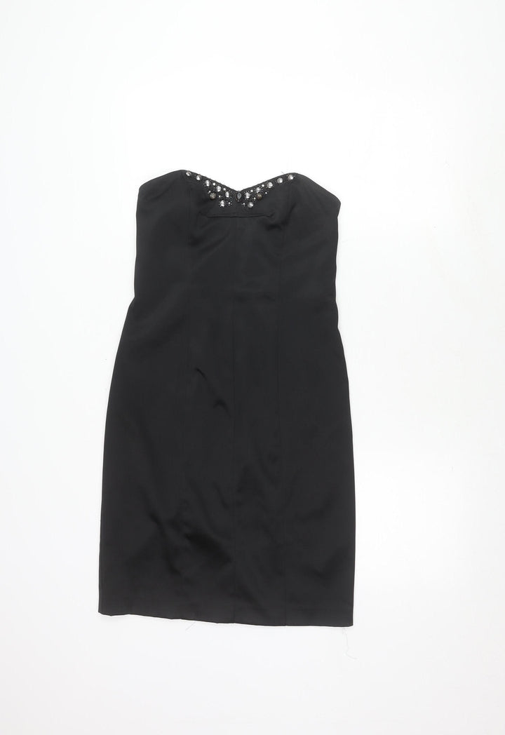 River Island Women's Black Strapless Dress Size 10