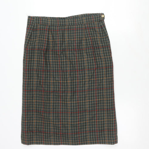 Avoca Women's Medium Check Wool Skirt