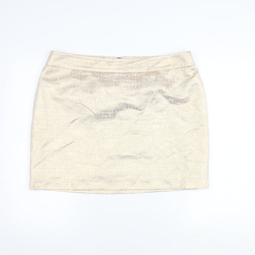 Marks and Spencer Gold Pencil Skirt for Women Size 18