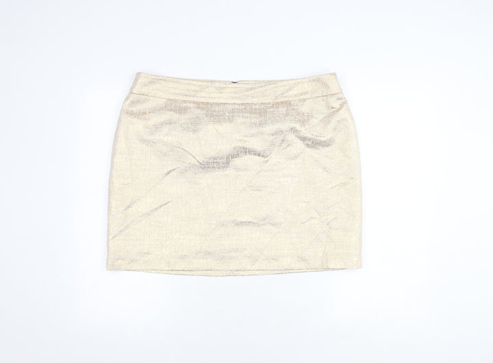 Marks and Spencer Gold Pencil Skirt for Women Size 18