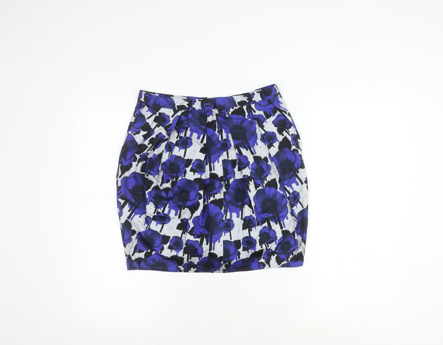 Topshop Women's Multicoloured Floral Skirt, Size 12, Knee Length