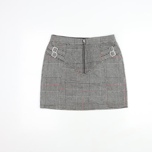 Topshop Women's Multicoloured Check Skirt Size 10