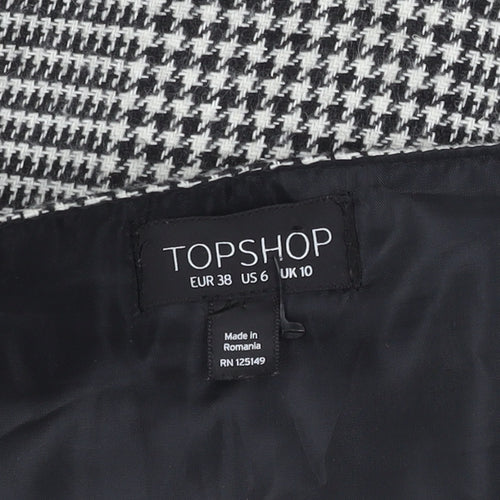 Topshop Women's Multicoloured Check Skirt Size 10