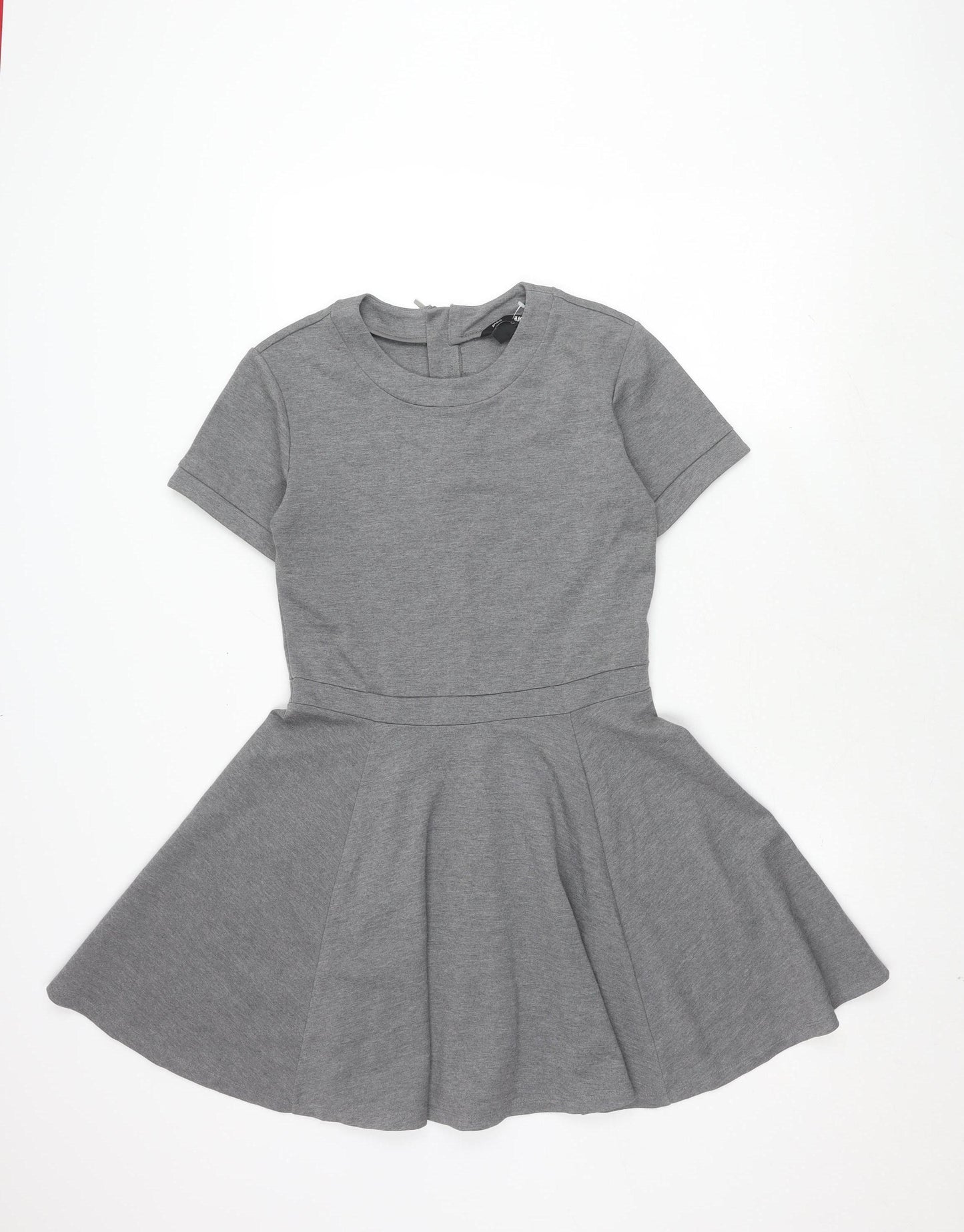 H&M Women's Grey Skater Dress, Size S, Casual