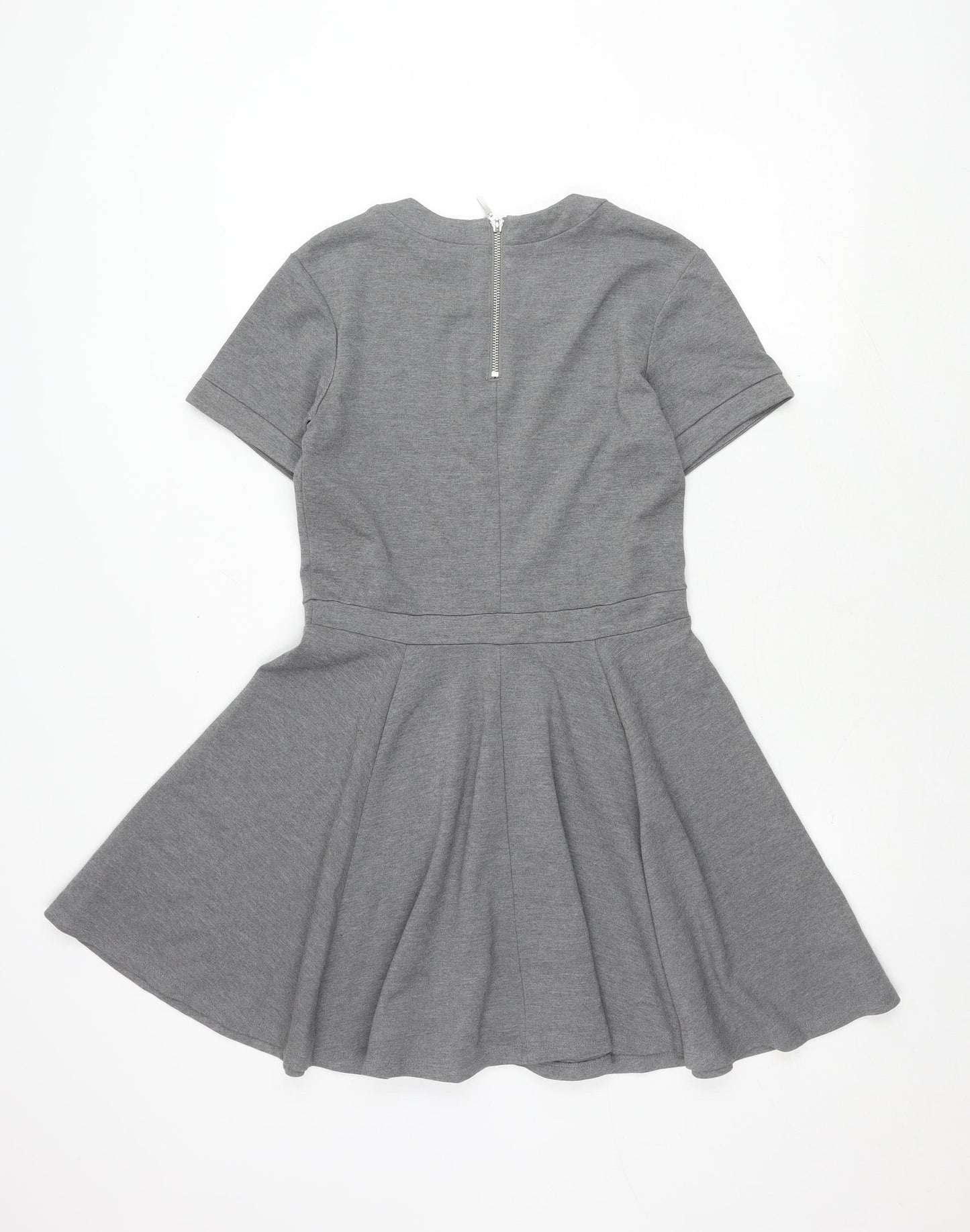 H&M Women's Grey Skater Dress, Size S, Casual