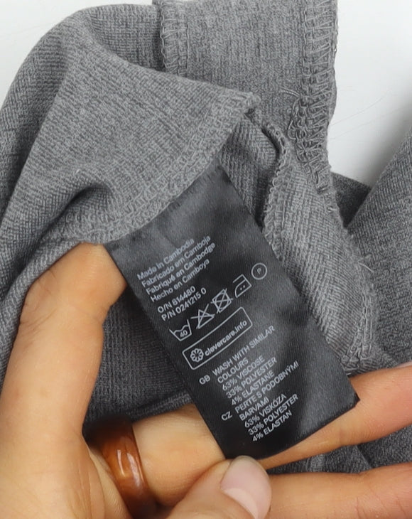 H&M Women's Grey Skater Dress, Size S, Casual