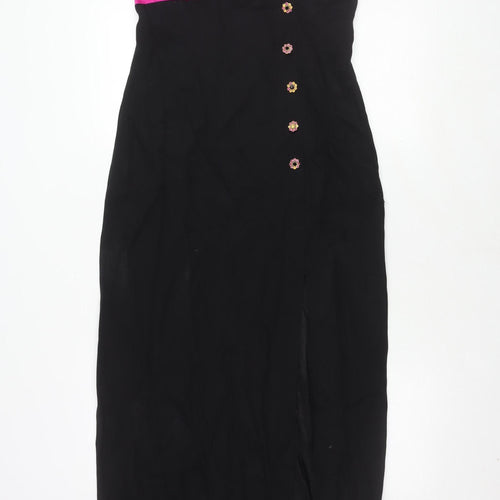 L.K.L by Lawrence Kurtz Women's Black Pink Dress - Size 8