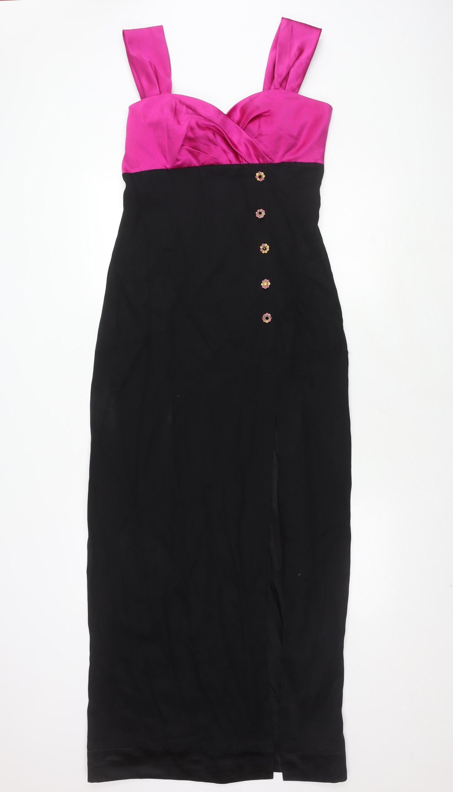 L.K.L by Lawrence Kurtz Women's Black Pink Dress - Size 8