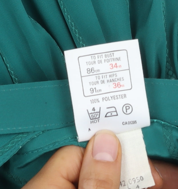 St Michael Women's Long Green High Neck Dress