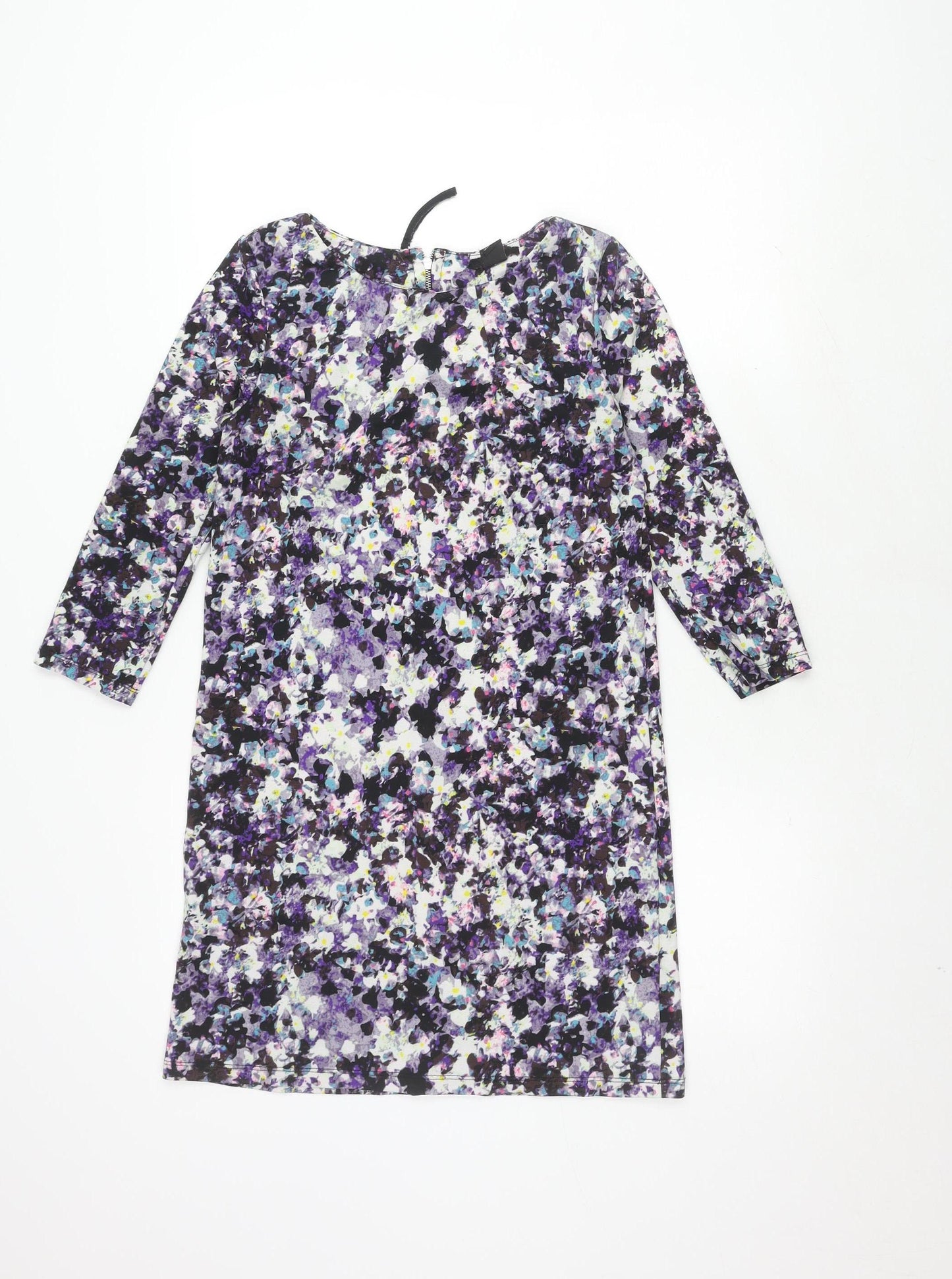 H&M Women's Multicoloured Floral Long Sleeve Dress