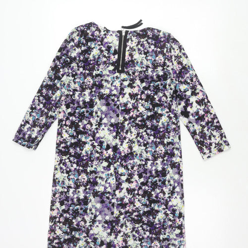 H&M Women's Multicoloured Floral Long Sleeve Dress