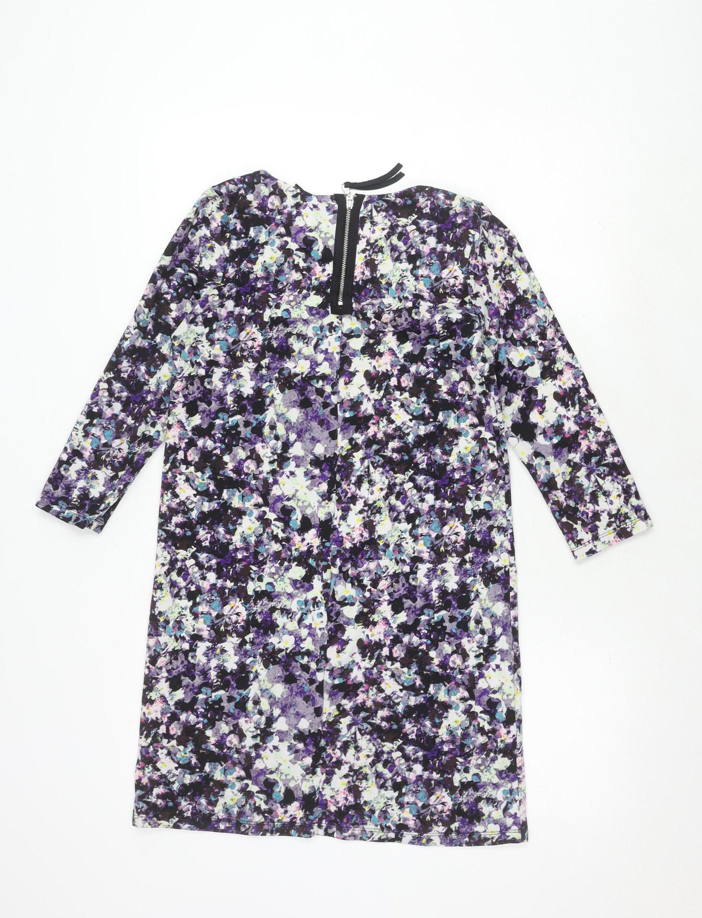H&M Women's Multicoloured Floral Long Sleeve Dress