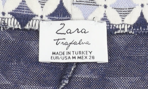 Zara Women's Blue Geometric Skirt Size 12