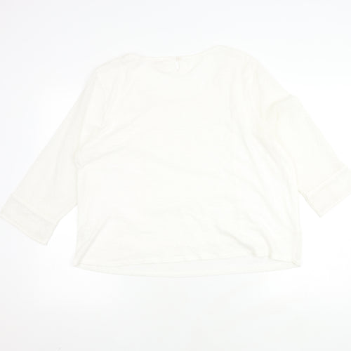 Marks and Spencer Women's Ivory Jersey Top Size 18