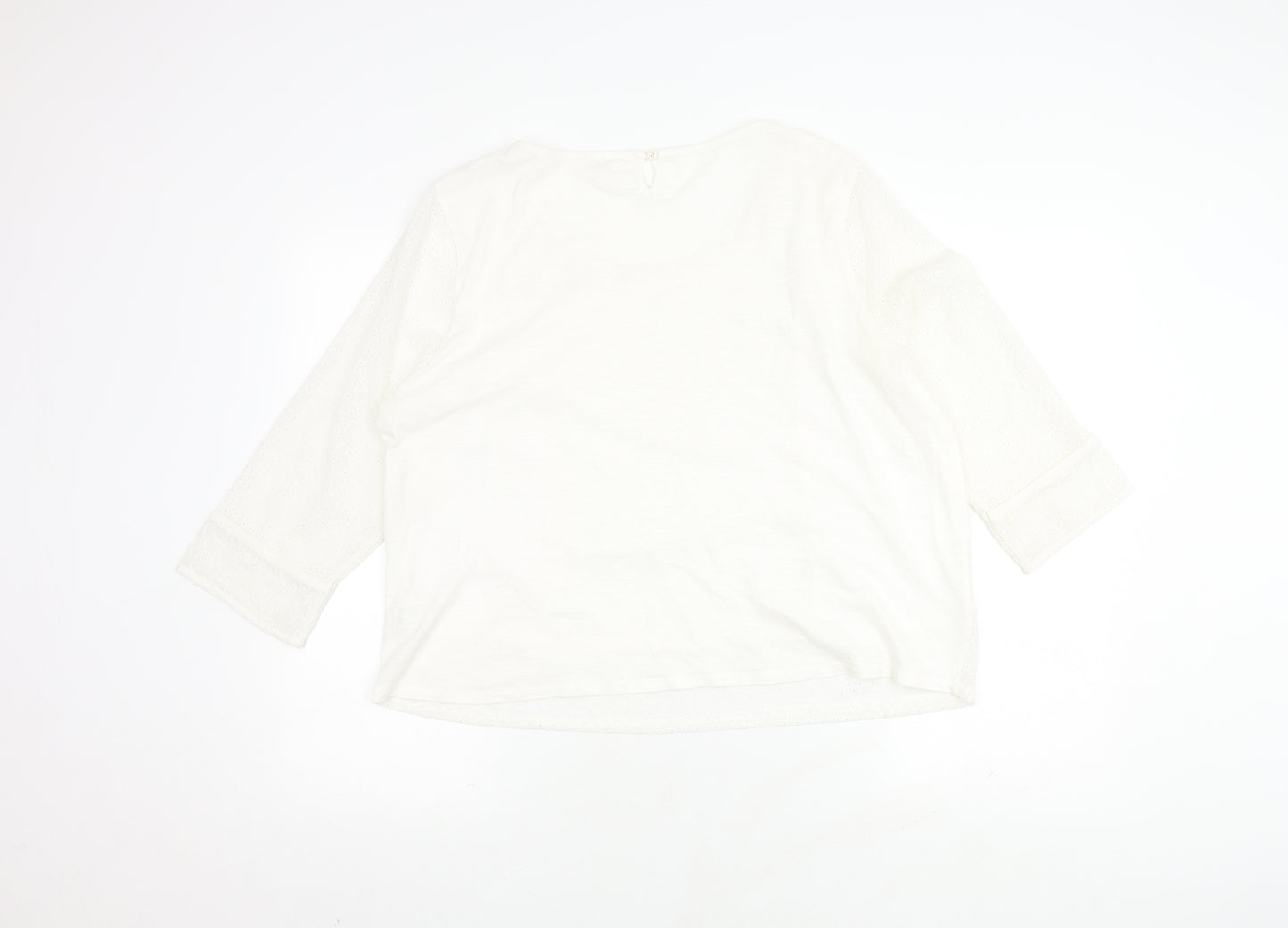 Marks and Spencer Women's Ivory Jersey Top Size 18