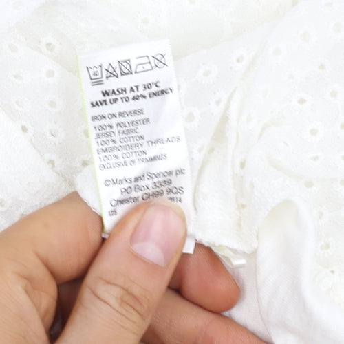 Marks and Spencer Women's Ivory Jersey Top Size 18