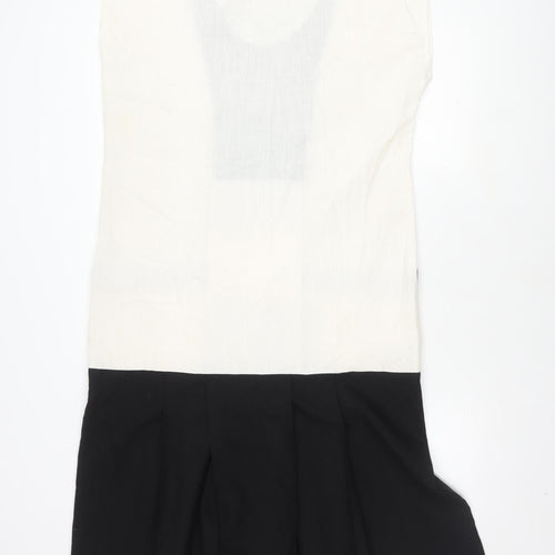 Lemona Women's Ivory Black Colourblock Dress Size 16