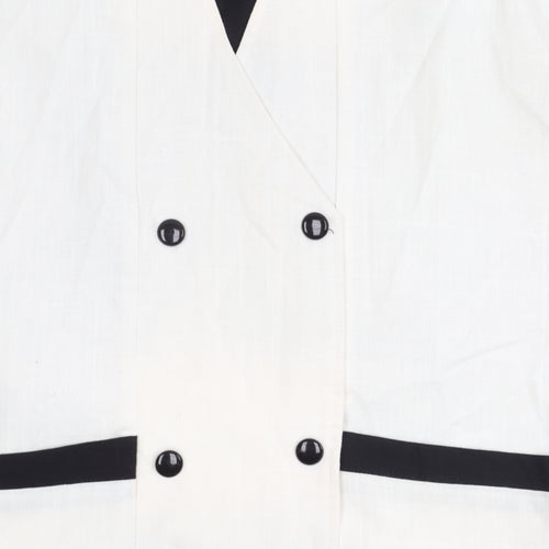 Lemona Women's Ivory Black Colourblock Dress Size 16