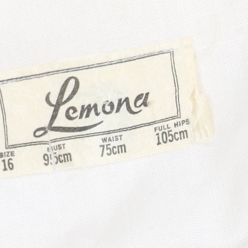 Lemona Women's Ivory Black Colourblock Dress Size 16