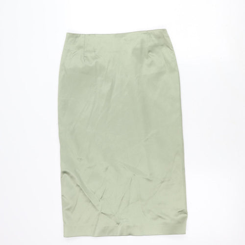 Coast Women's Green Satin Pencil Skirt Size 8