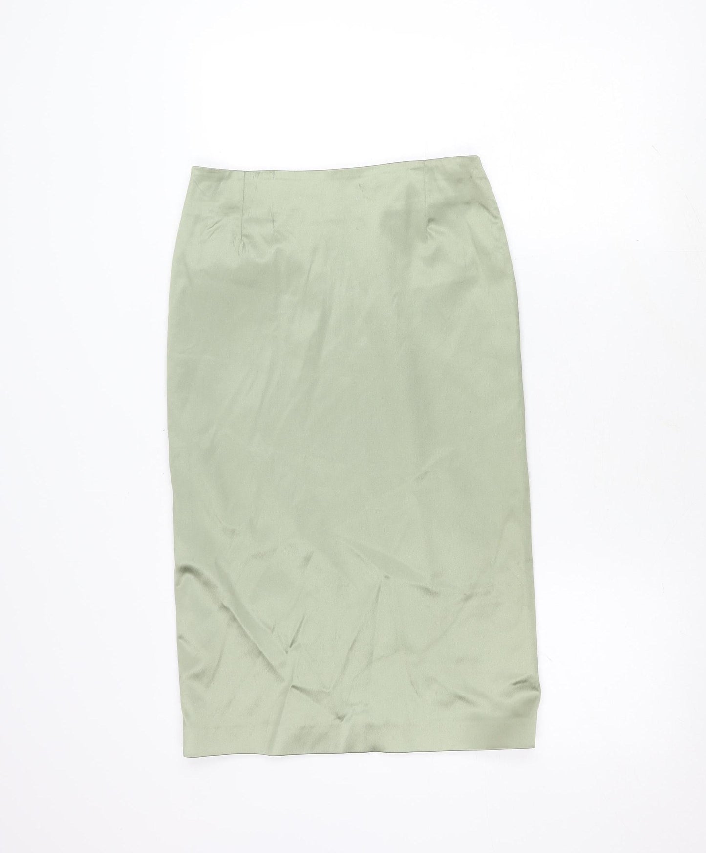 Coast Women's Green Satin Pencil Skirt Size 8