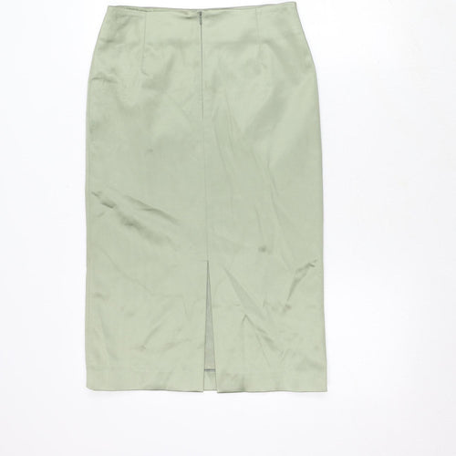 Coast Women's Green Satin Pencil Skirt Size 8