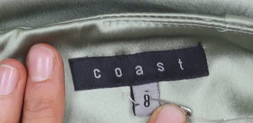 Coast Women's Green Satin Pencil Skirt Size 8