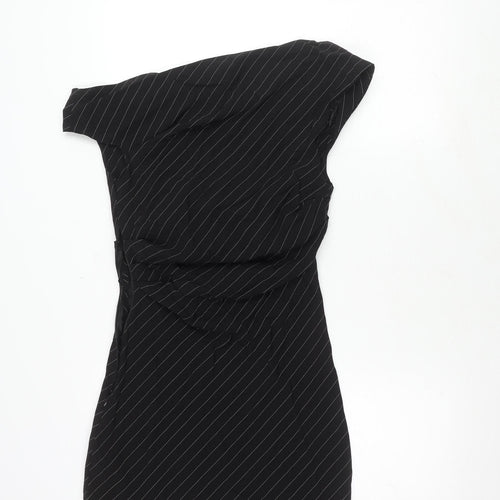 Zara Women's Black Bodycon Midi Dress M