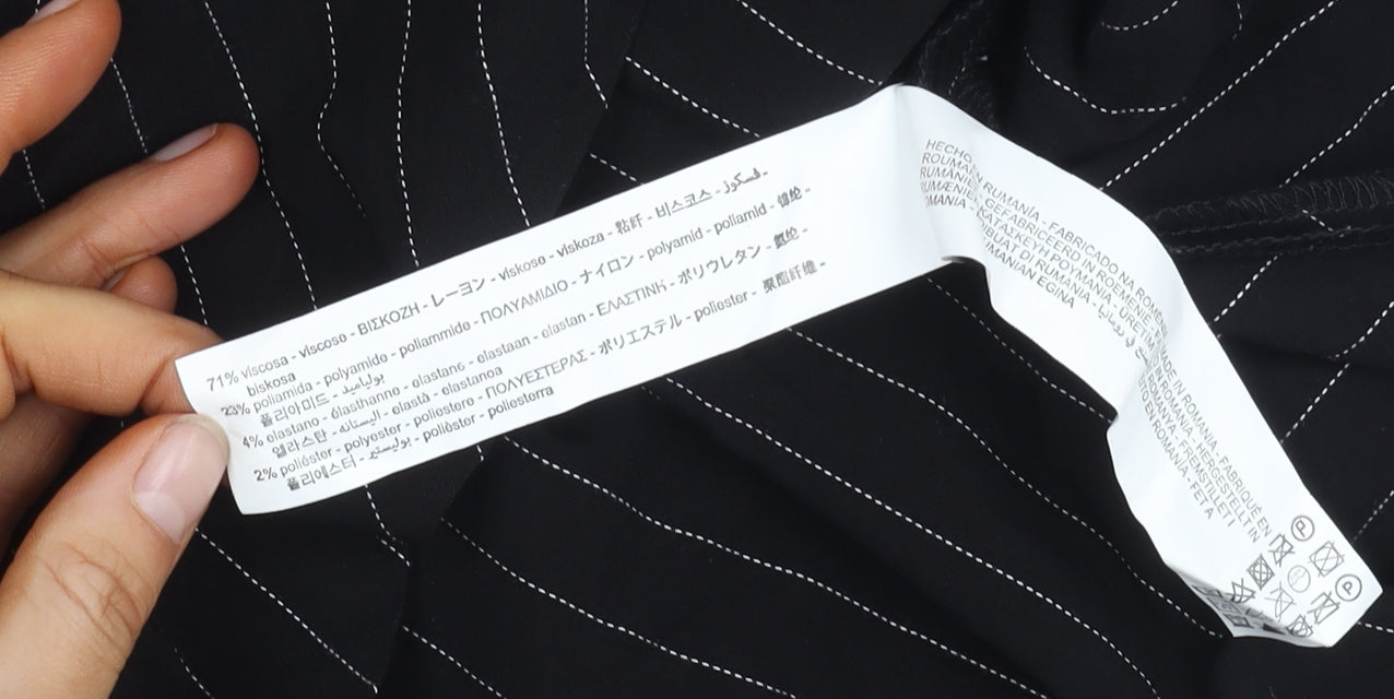 Zara Women's Black Bodycon Midi Dress M