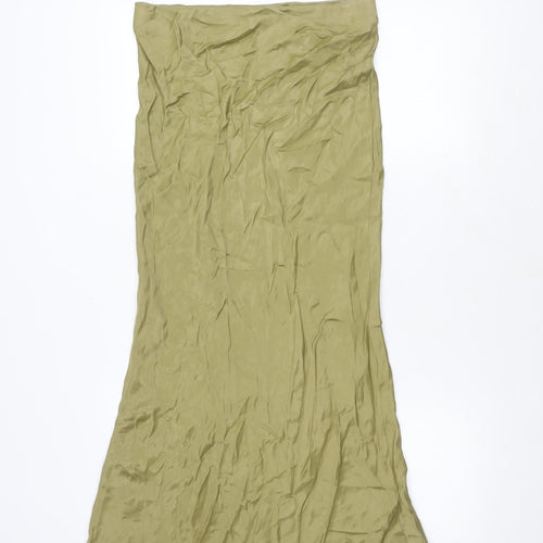 Zara Women's Green Skirt, Size L, Viscose, New