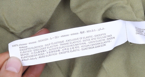 Zara Women's Green Skirt, Size L, Viscose, New