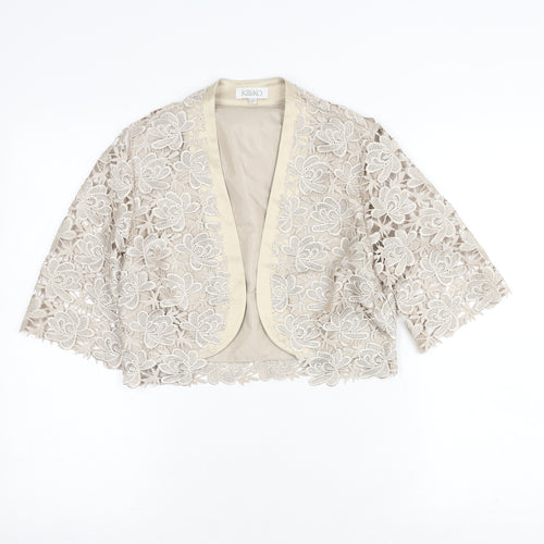 Kaliko Women's Beige Lace Cardigan - Size 8