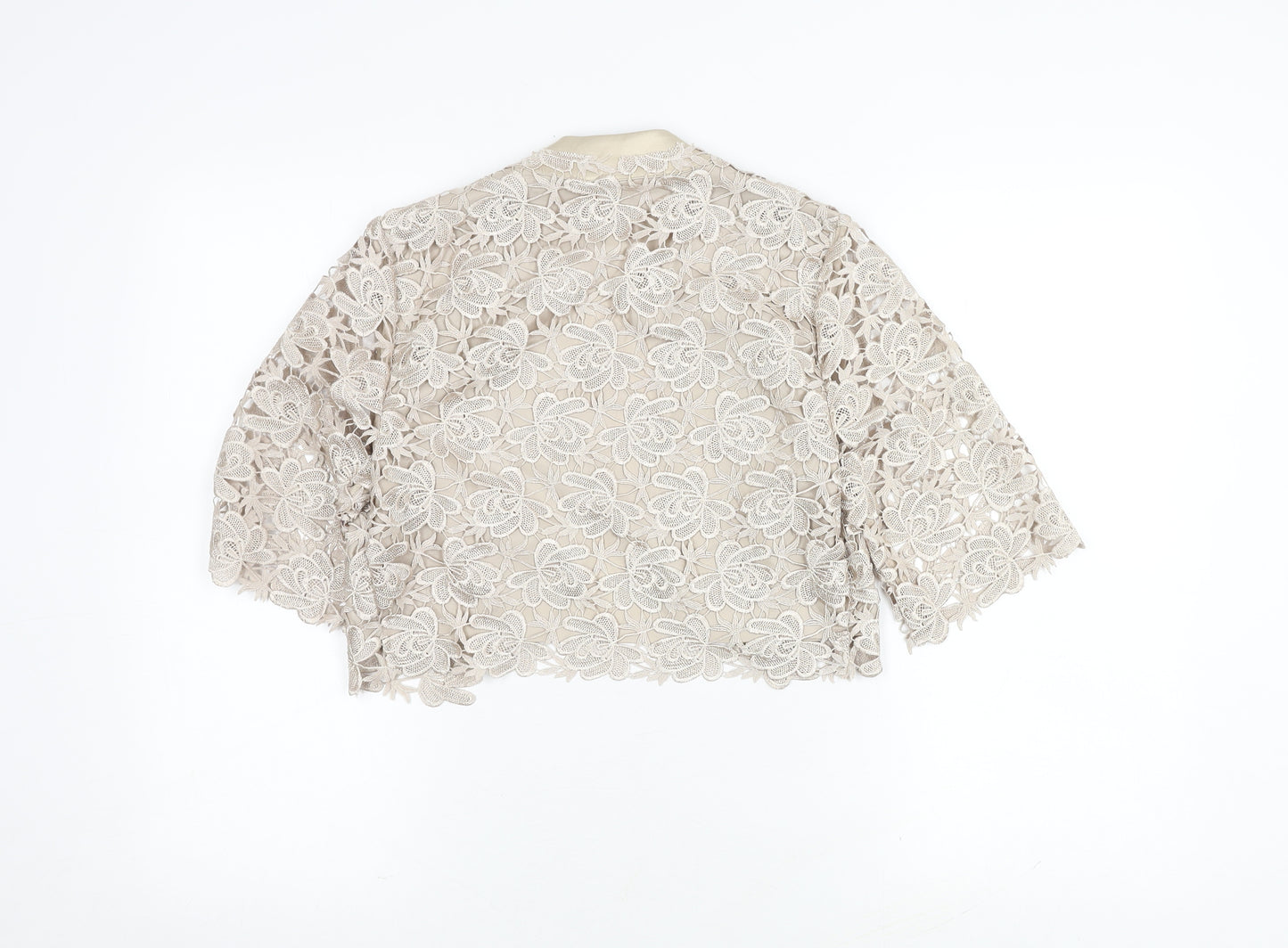 Kaliko Women's Beige Lace Cardigan - Size 8