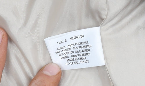 Kaliko Women's Beige Lace Cardigan - Size 8