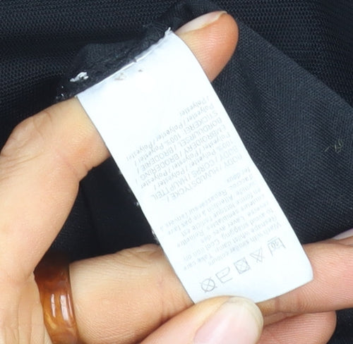 River Island Women's Black Embroidered Dress Size 10