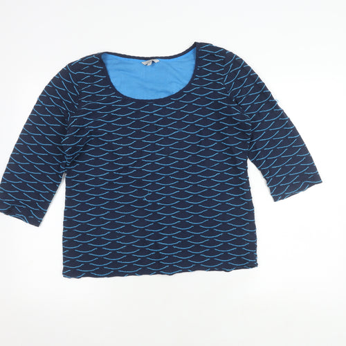 Marks and Spencer Women's Blue Size 14 3/4 Sleeve Top