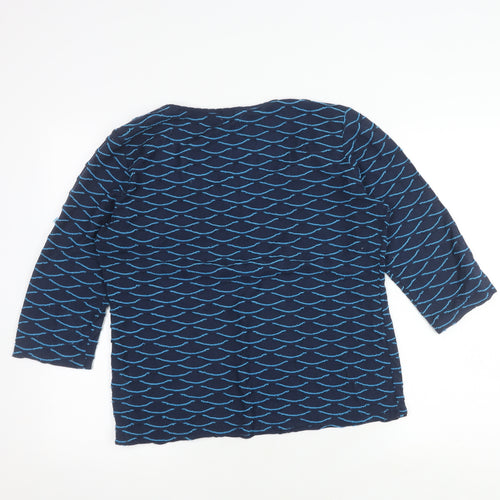 Marks and Spencer Women's Blue Size 14 3/4 Sleeve Top