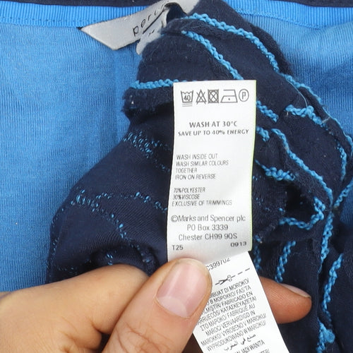 Marks and Spencer Women's Blue Size 14 3/4 Sleeve Top